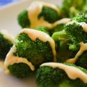 Steamed Broccoli with Healthy 5 Minute Mustard Garlic Sauce
