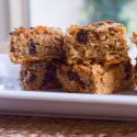 Banana Raisin Walnut Oatmeal Breakfast Bars