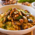 Sauteed Mushrooms over Creamy Polenta